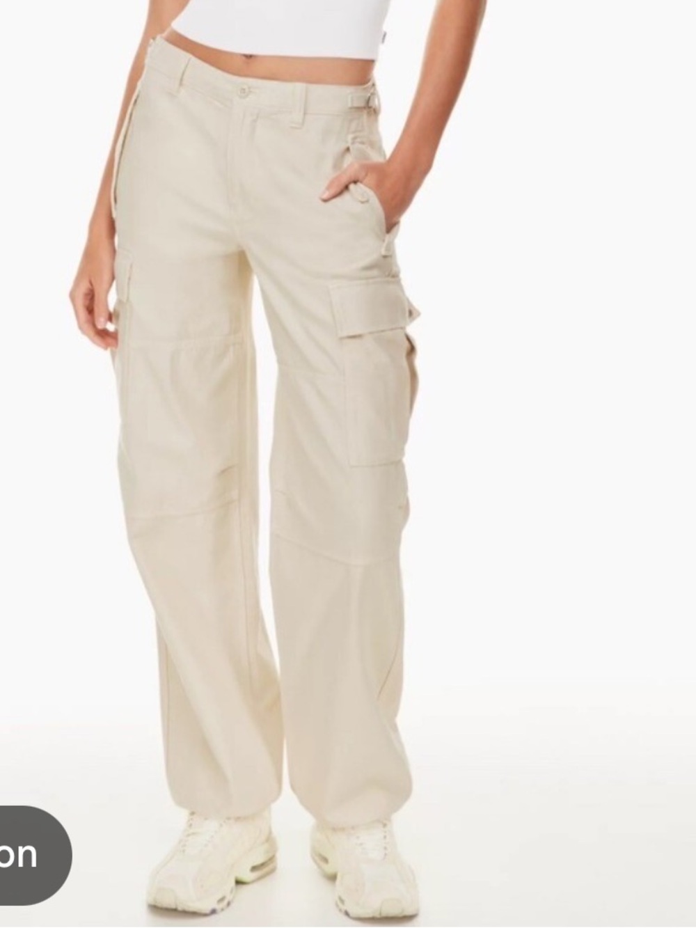 TNA Cargo Pants in Light Beige